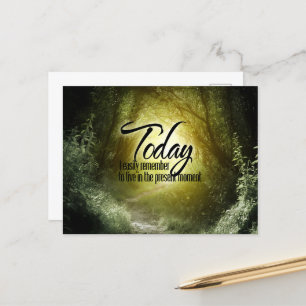 "Leef in het cadeau" Motivatie Affirmatie Briefkaart