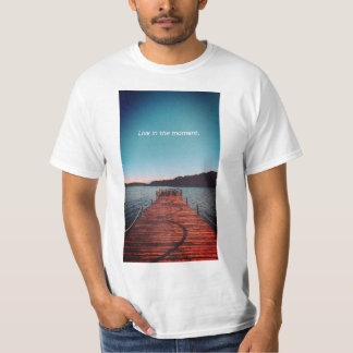 Leef in het moment - omarm het leven nu" t-shirt
