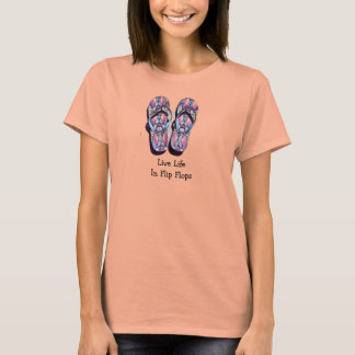 Leef in Teenslippers T-shirt