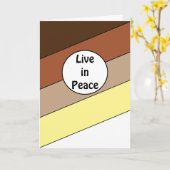 Leef in vrede - Raciale Harmonie Blank Kaart (Gele Bloem)