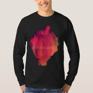 Leef je beste leven, rozen t-shirt