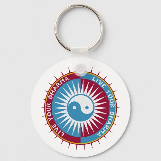 Leef je Dharma Sleutelhanger (Voorkant)