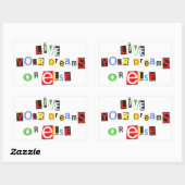 Leef je dromen - of anders! rechthoekige sticker (Vel)