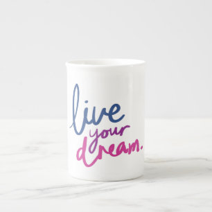 Leef Je Droom Inspirerende Quote Koffiemok Porselein Kop