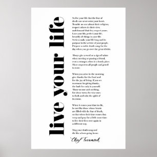 Leef je leven bij Tecumseh Poster