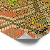 Leef je leven, chef Tecumseh-kralen op perkament Poster (Hoek)