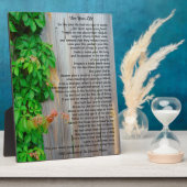 Leef je leven, Chief Tecumseh plaque Fotoplaat (Zijkant)