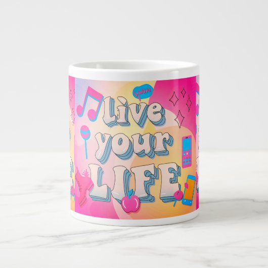 Leef je leven extra grote beker (Voorkant)