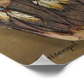 "Leef je leven" Tecumseh Dreamweaver en Drum Poster (Hoek)