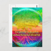 Leef je leven tot het uiterste briefkaart (Voorkant / Achterkant)