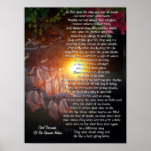 "Leef je leven" zonsondergang Tecumseh Dreamweaver Poster (Voorkant)