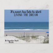 Leef je stranddroom briefkaart (Voorkant)