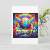 Leef kleurvol kaart (Staand voorkant)