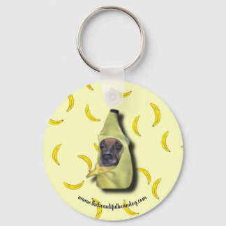 Leef, lach, hou van bananen. Button Sleutelhanger