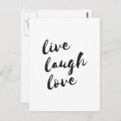 Leef, lach, hou van briefkaart (Voorkant / Achterkant)