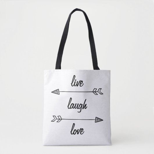 Leef, lach, hou van Canvas tas (Voorkant)