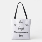 Leef, lach, hou van Canvas tas (Achterkant)