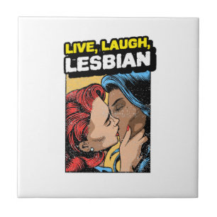 Leef Lach Lesbienne Tegeltje
