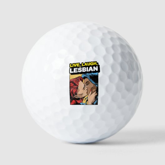 Leef Lach Lesbisch Golfballen (Voorkant)