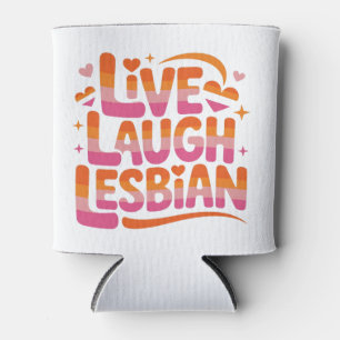 Leef Lach Lesbisch Grappige LGBTQ Gemeenschap Blikjeskoeler