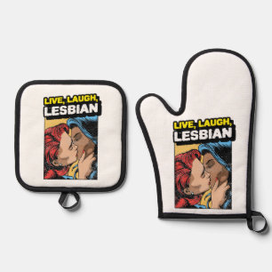 Leef Lach Lesbisch Ovenwant & Pannenlap Set