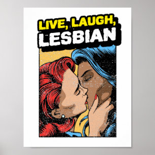 Leef Lach Lesbisch Poster