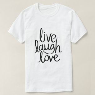 Leef Lach Lief – Klassieke Inspirerende Typografie T-shirt