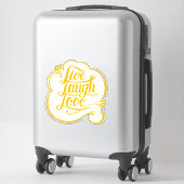 Leef lach lief sticker (Koffer)