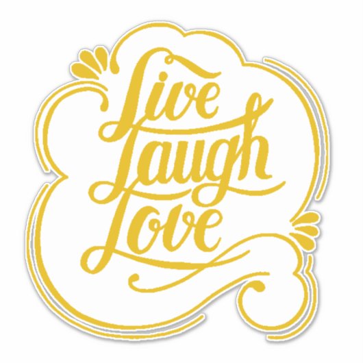 Leef lach lief sticker (Voorkant)