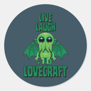 Leef Lach Lovecraft Schattige Cthulhu Ronde Sticker