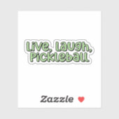 Leef, Lach, Pickleball Green Pickleball Sticker (Vel)