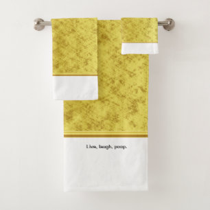 Leef, lach, poep. bad handdoek