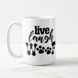 LEEF LACH WOEF grappige honden papa huisdier puppy Koffiemok