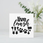 Leef Lach Woef Hond Moeder Design voor elke huisdi Kaart (Staand voorkant)