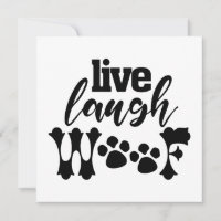 Leef Lach Woef Hond Moeder Design voor elke huisdi