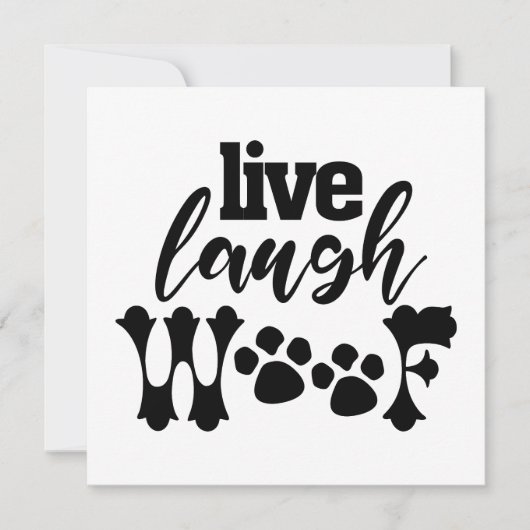 Leef Lach Woef Hond Moeder Design voor elke huisdi Kaart (Voorkant)