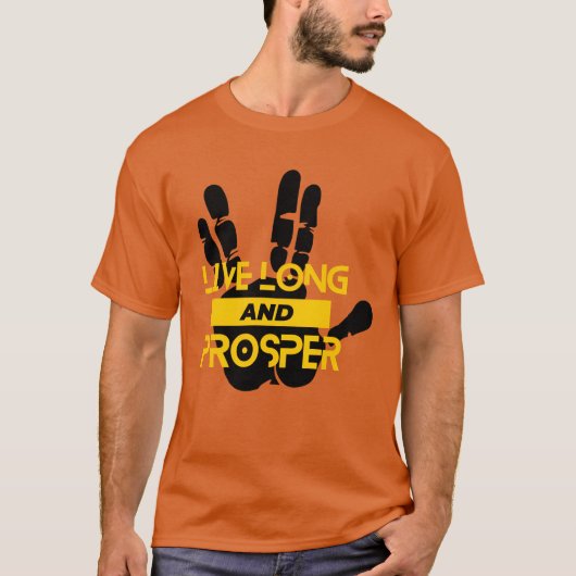 Leef Lang Bloei Groet T-shirt (Voorkant)