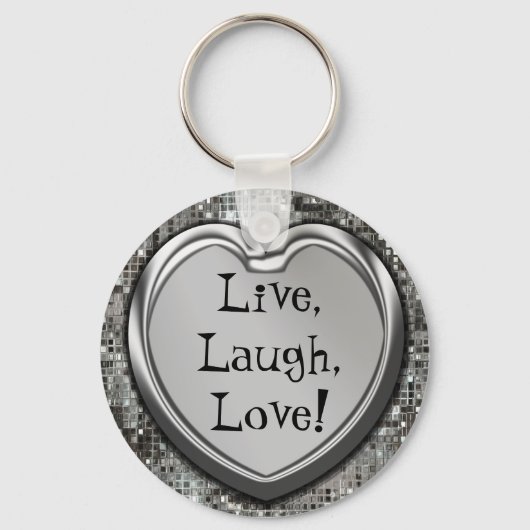 Leef, Laugh, Liefde! Button Sleutelhanger (Voorkant)