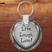Leef, Laugh, Liefde! Button Sleutelhanger (Voorkant)