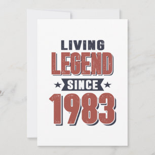 Leef legende sinds 1983 Birthday Gift Bedankkaart