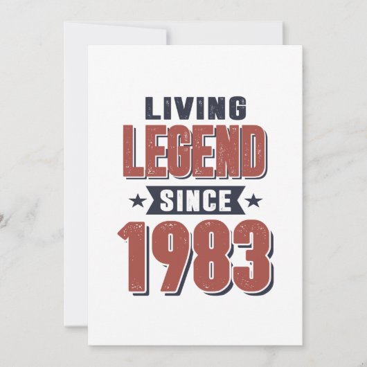 Leef legende sinds 1983 Birthday Gift Kaart (Voorkant)