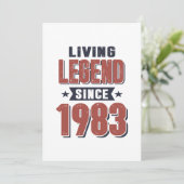 Leef legende sinds 1983 Birthday Gift Kaart (Staand voorkant)