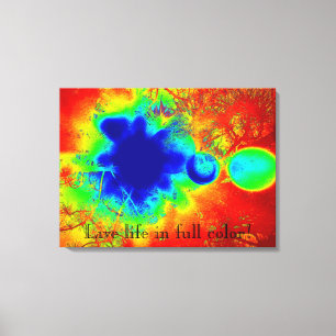 Leef Leven in Volledige Kleur Abstracte Canvasmuur Canvas Afdruk