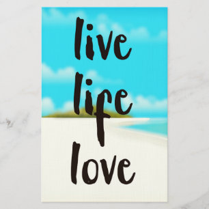Leef Leven Lief inspirerende quote Briefpapier