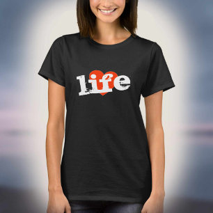 Leef Leven! Rode Hart Ontwerp. T-shirt
