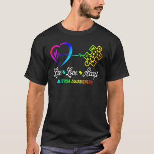 Leef Lief Aanvaard Autisme Bewustzijn 2 T-shirt