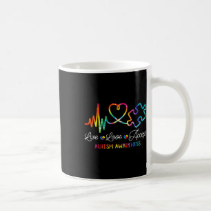 Leef Lief Aanvaard Autisme Bewustzijn Tie Dye Auti Koffiemok