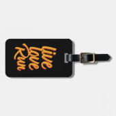 Leef Lief Loop Marathonloper Workout Oefening Bagagelabel (Voorkant horizontaal)