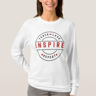 Leef Liefde Inspireer Motiverend  T-shirt