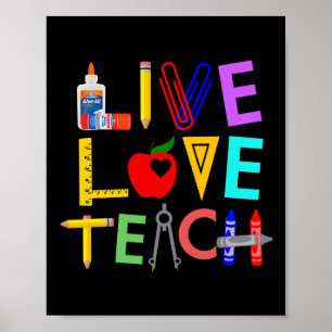 Leef Liefde Leer Plezierige Leraar Perfecte Ck Naa Poster